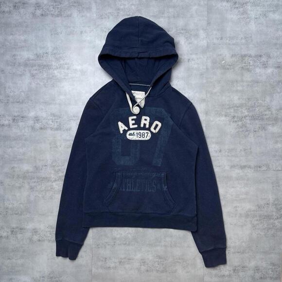Aeropostale Tops - Y2K Aeropostale 00s blue navy hoodie jacket